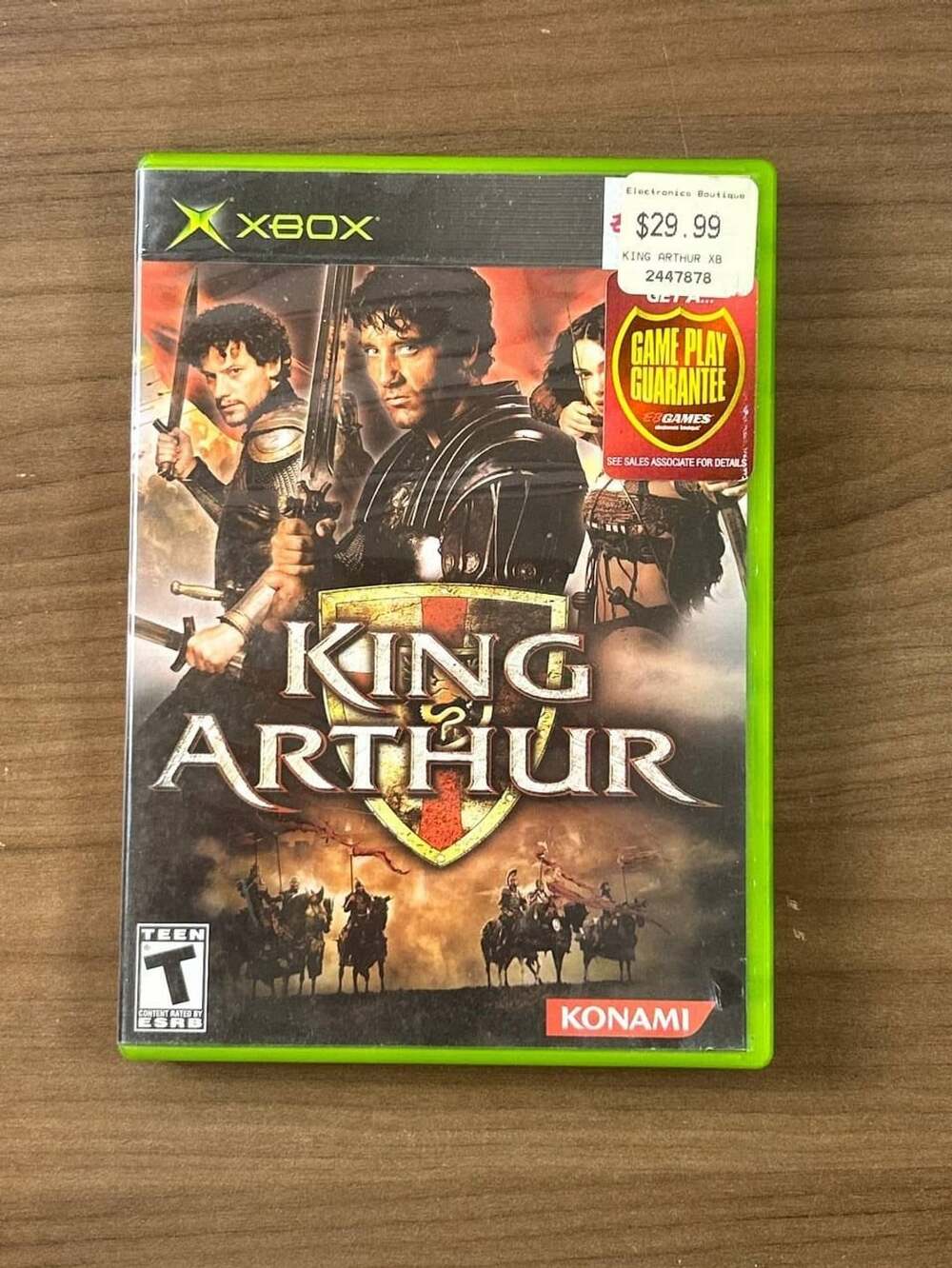 King Arthur Original Xbox 2004 Konami CIB Disc Case Manual